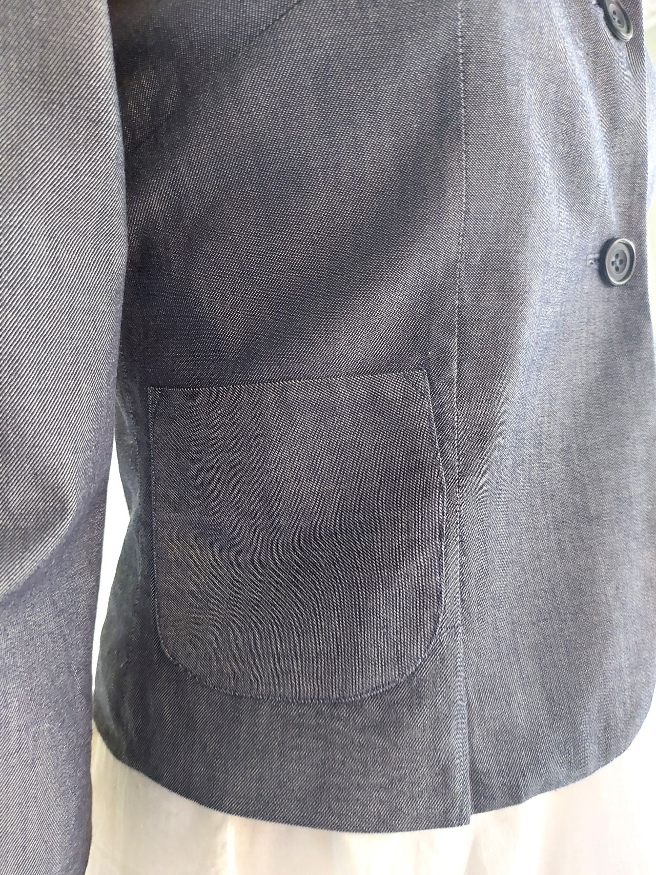 Darcy -denim chambray cotton tailored jacket