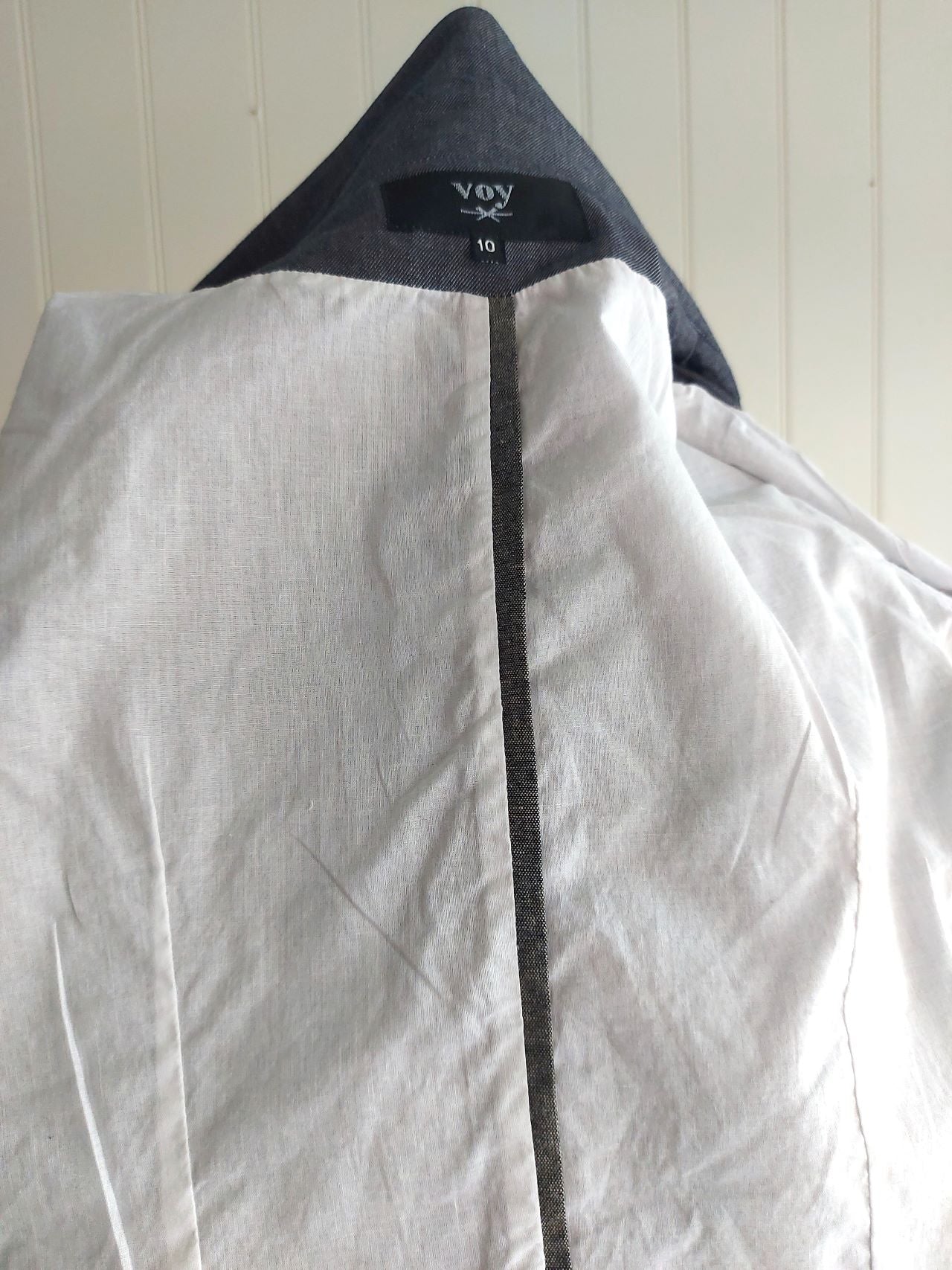Darcy -denim chambray cotton tailored jacket