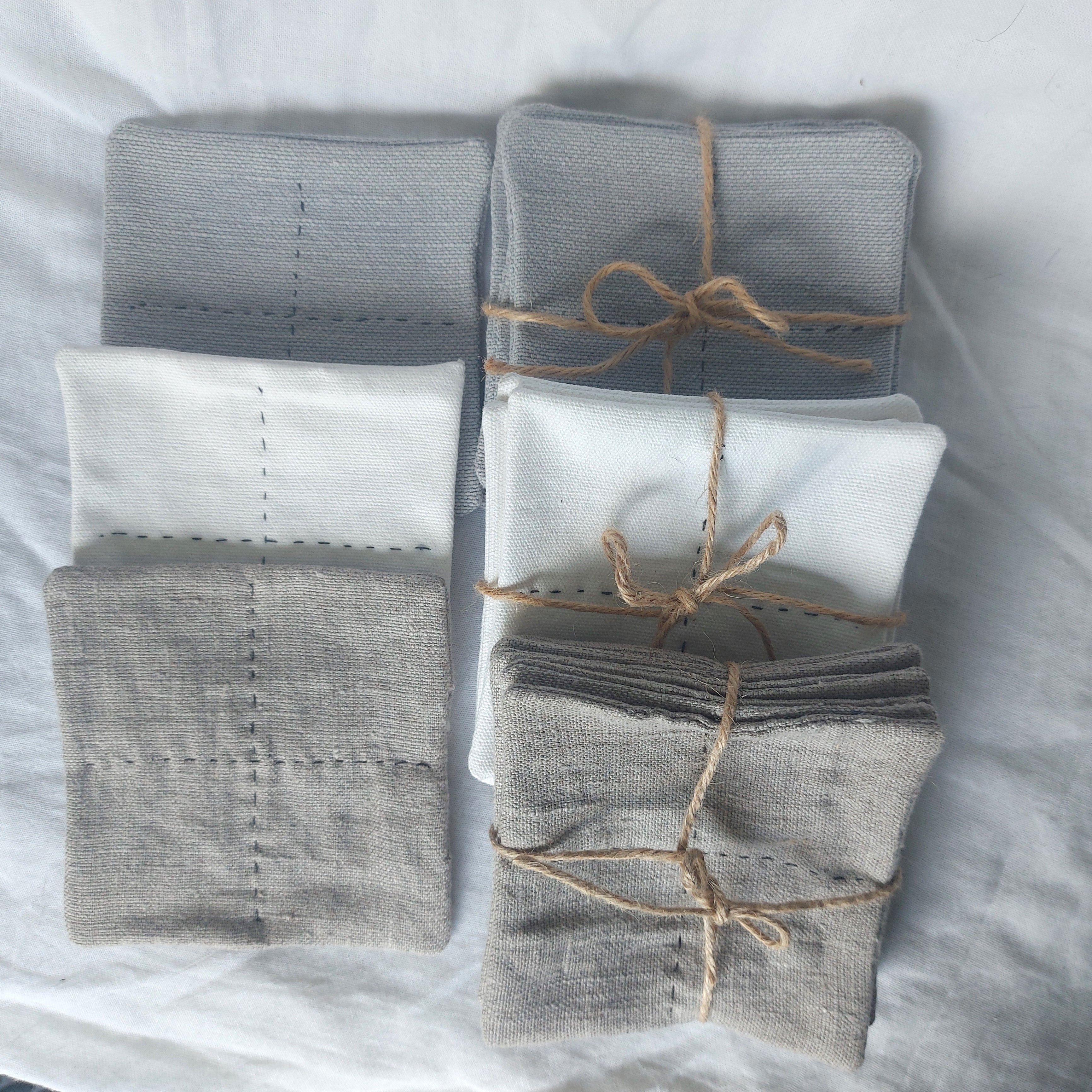 Set of 6 Cotton coasters