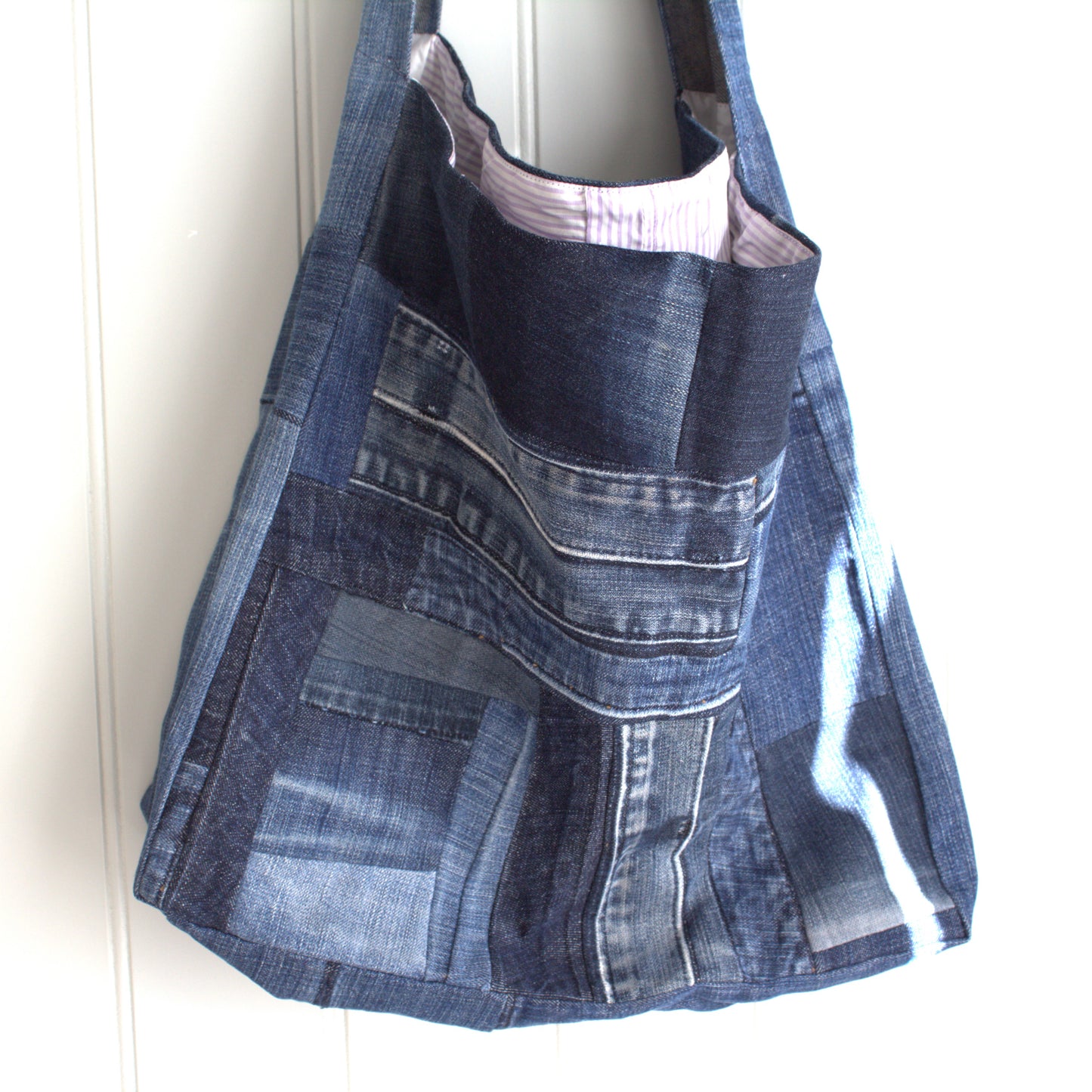 Messenger - patchwork denim crossbody bag