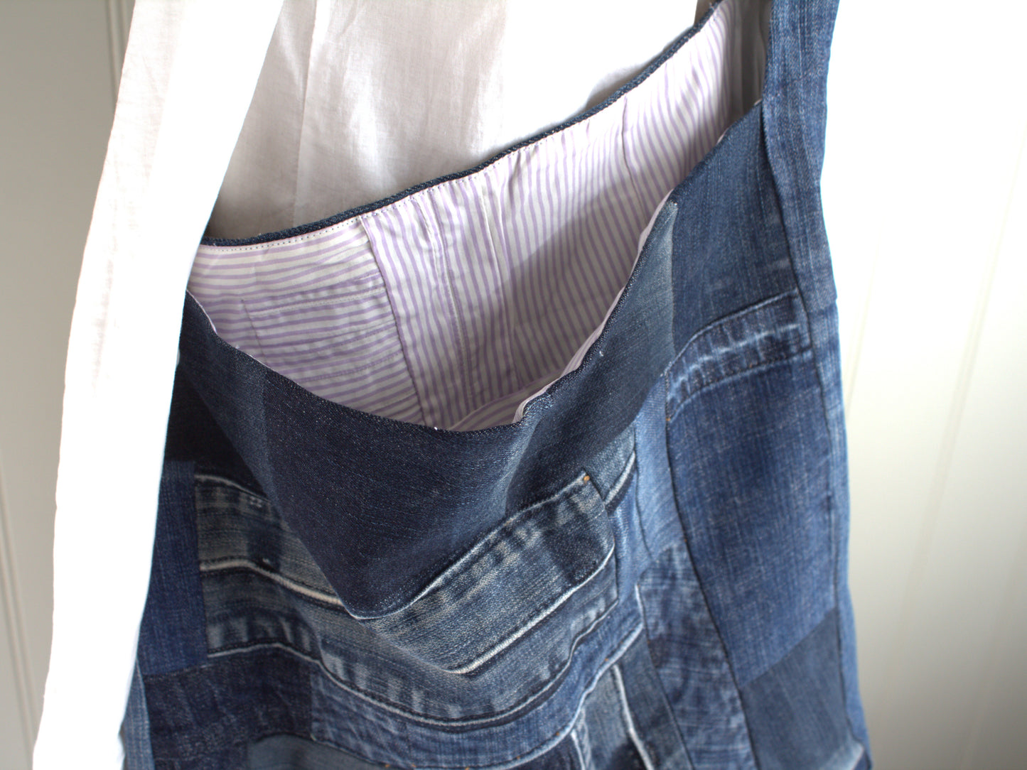 Messenger - patchwork denim crossbody bag