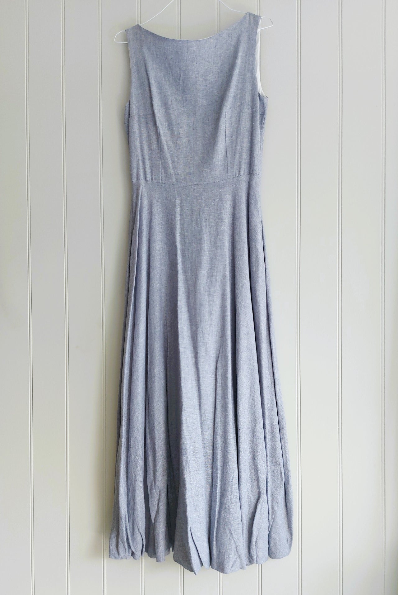 Paris - linen long dress with bubble hem