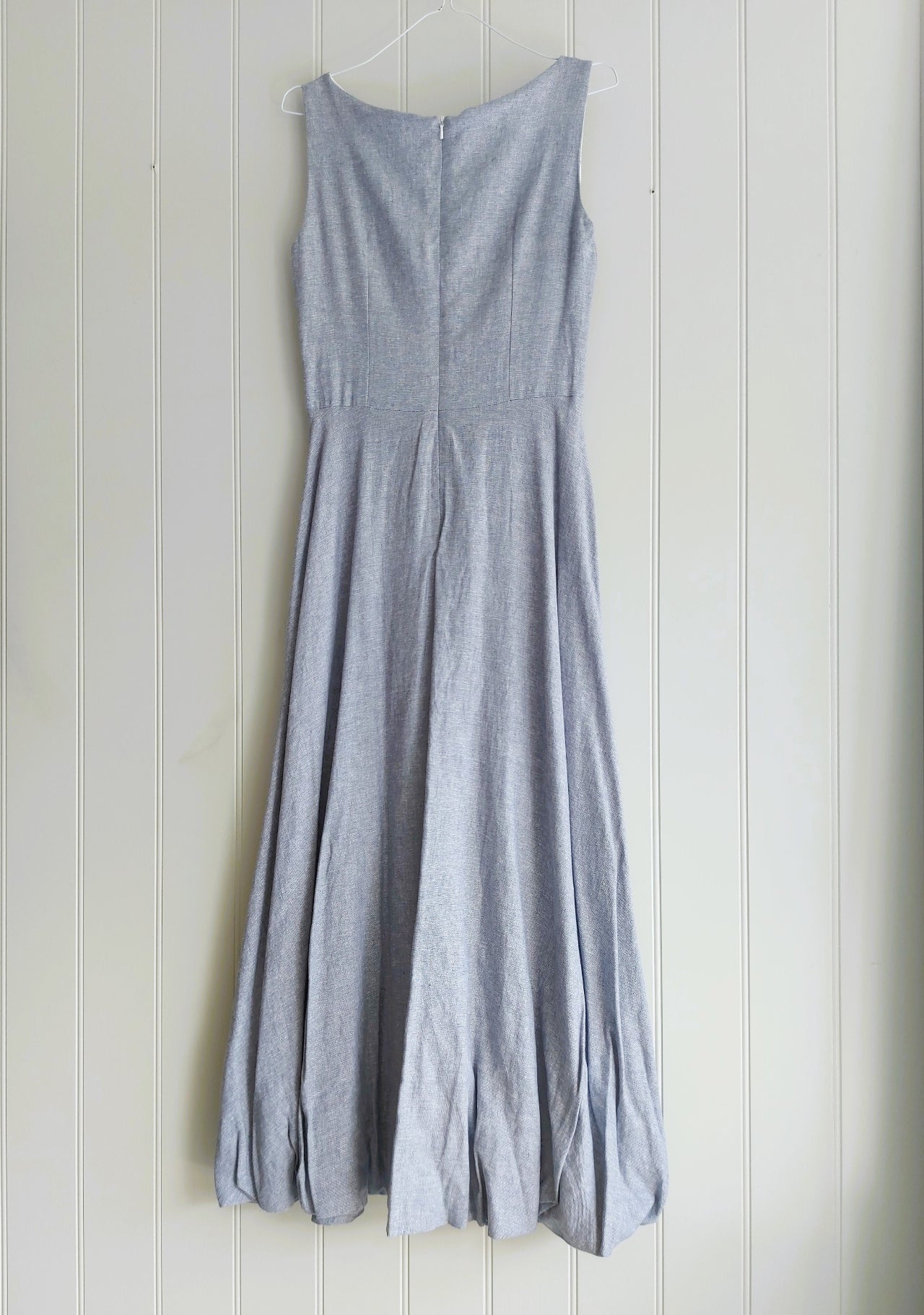 Paris - linen long dress with bubble hem