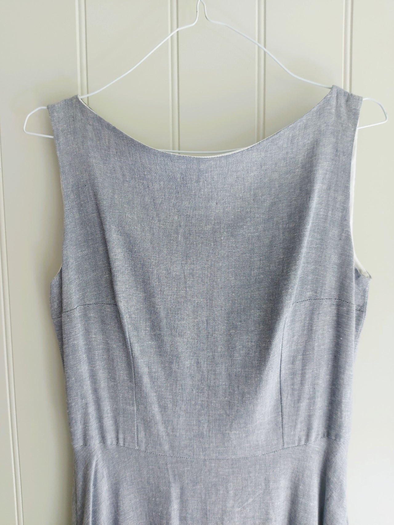Paris - linen long dress with bubble hem