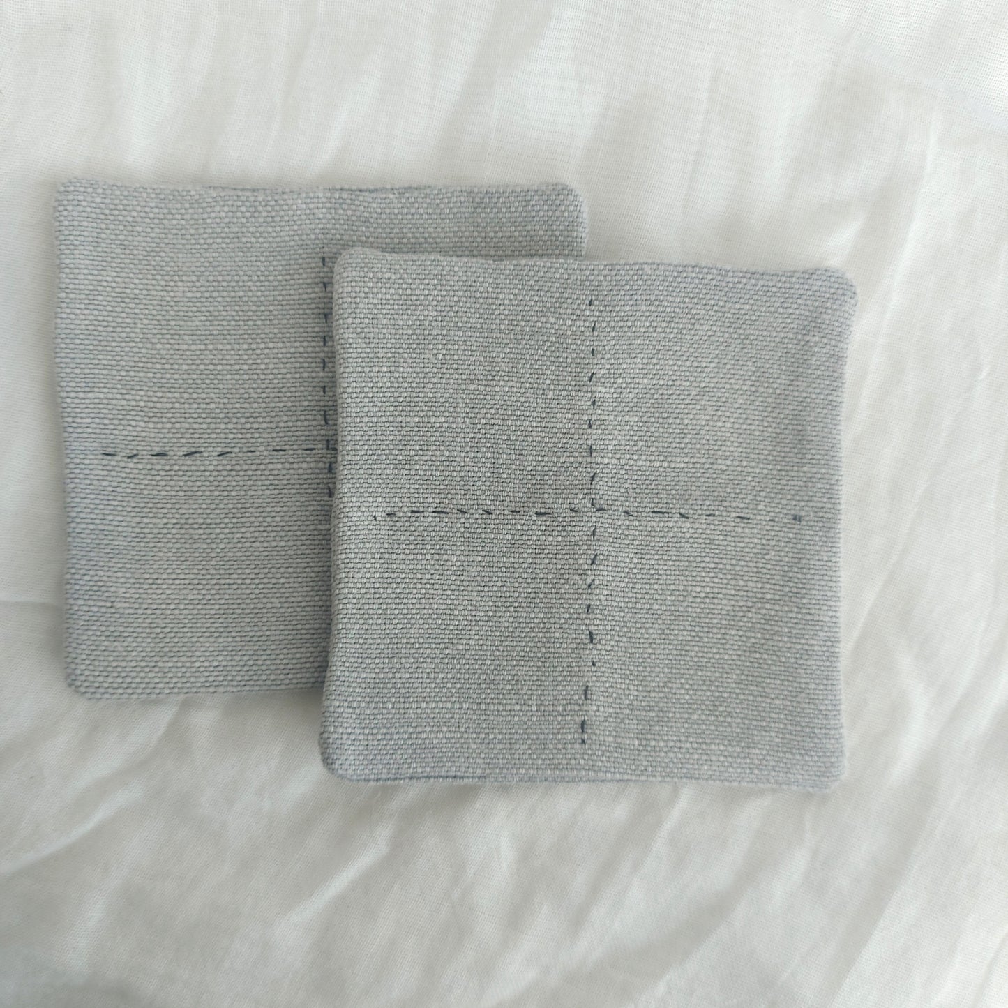 Set of 6 linen coasters