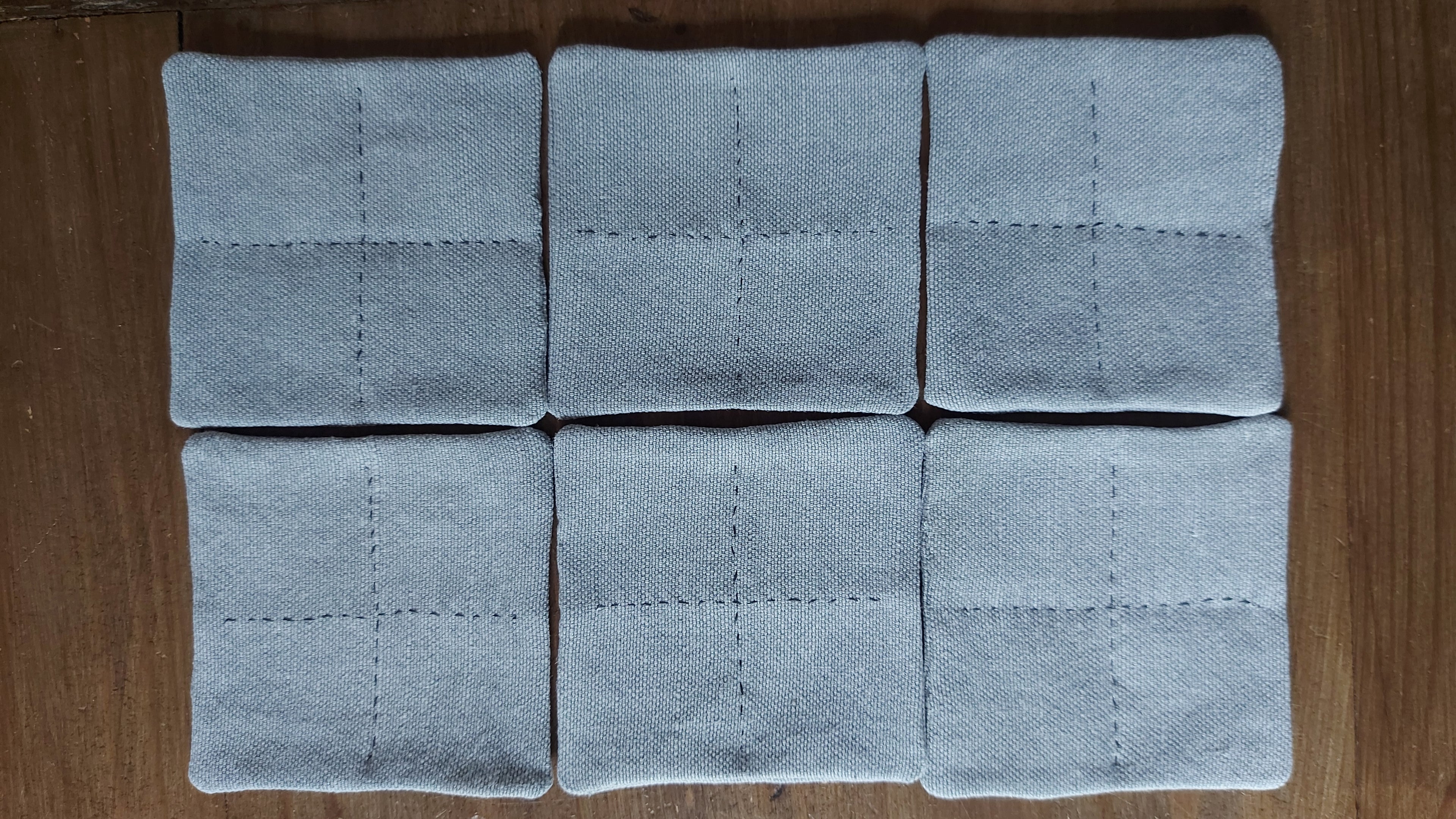 Set of 6 Cotton coasters