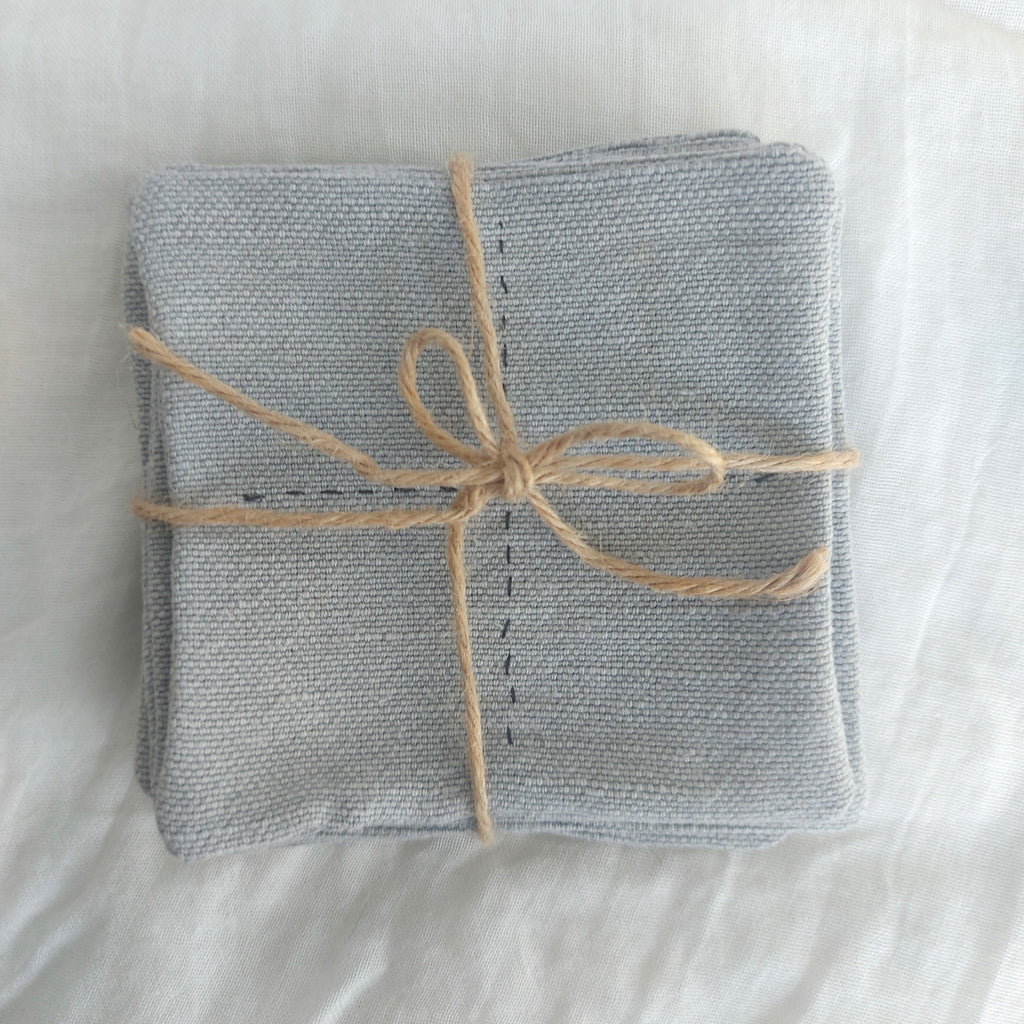 Set of 6 linen coasters