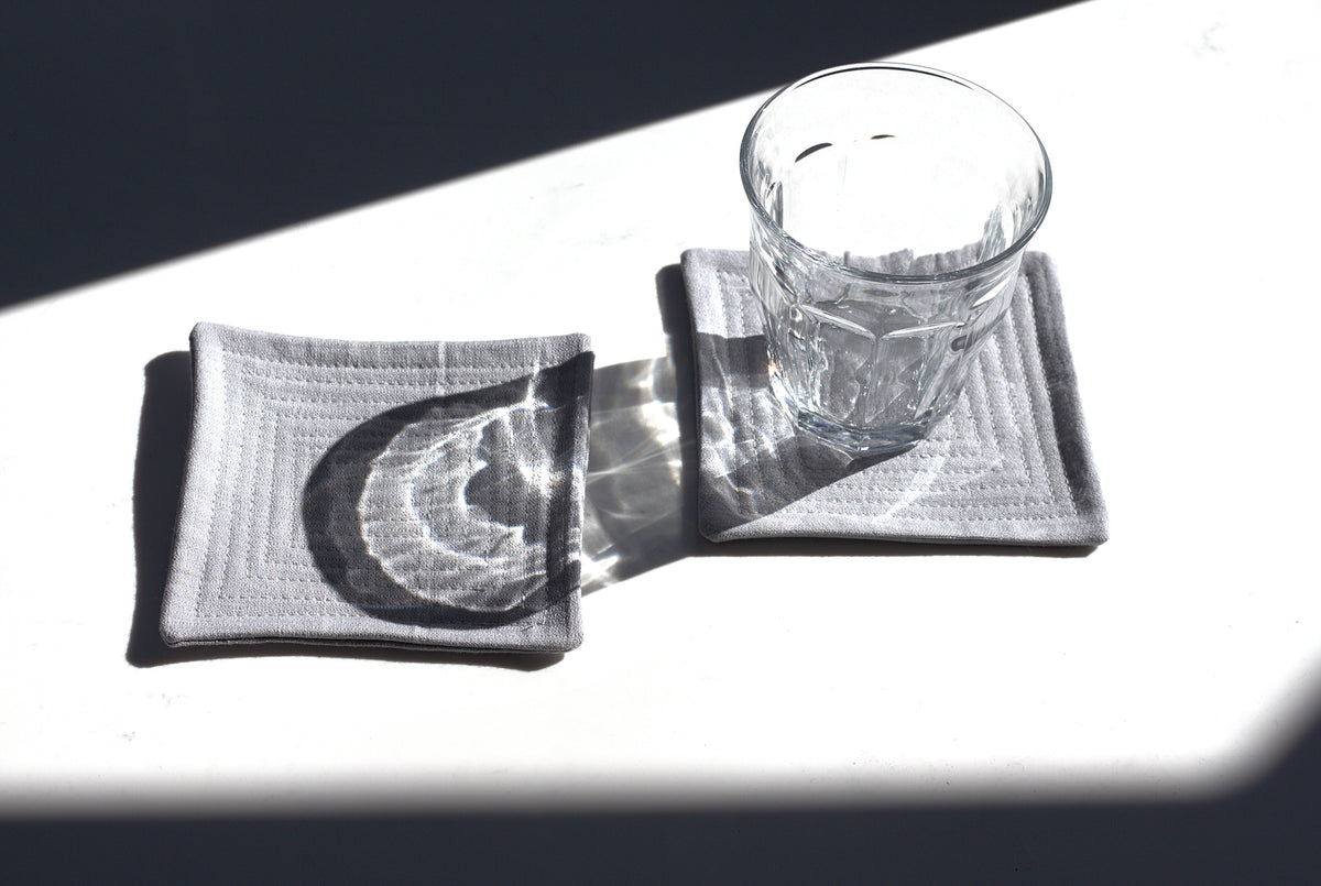 Set of 6 linen coasters