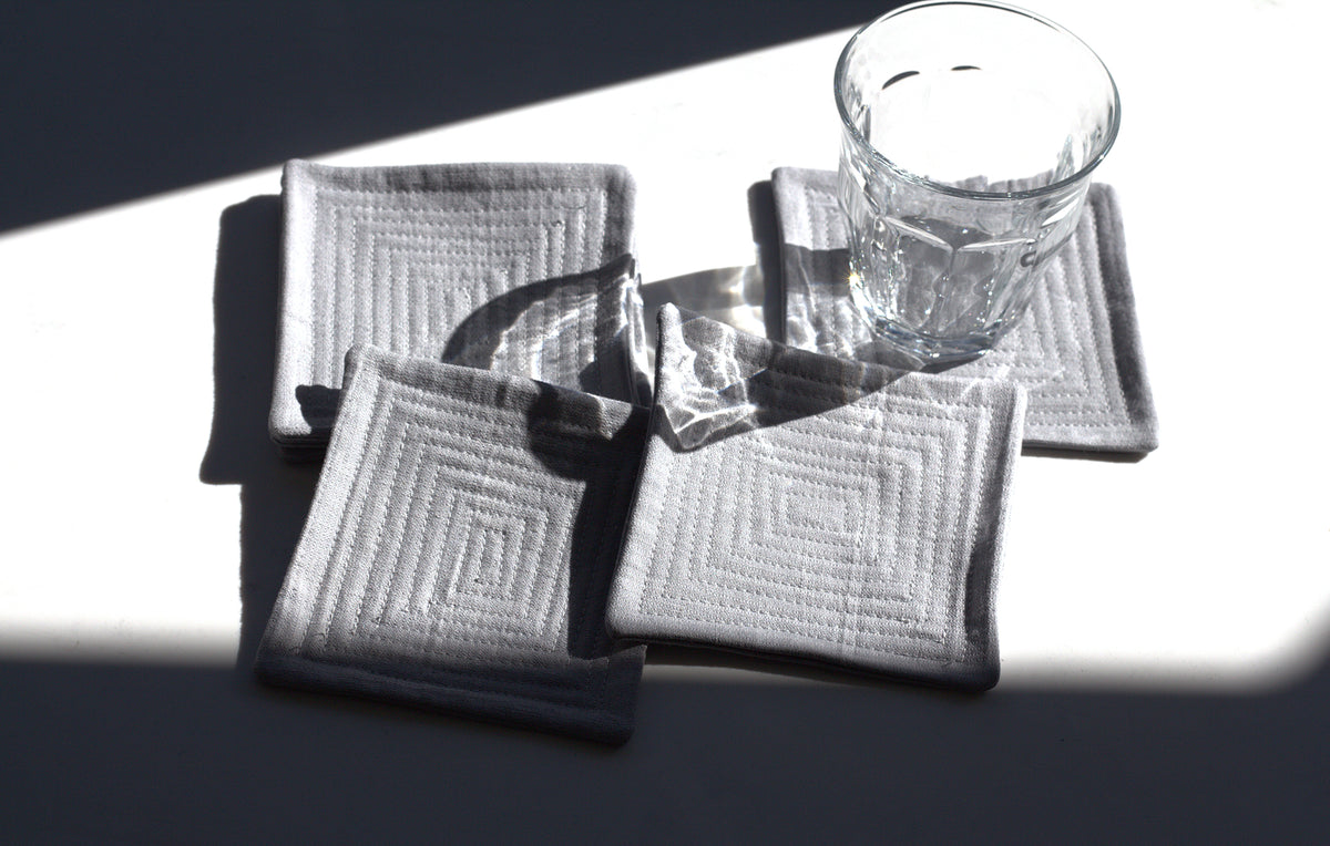 Set of 6 linen coasters