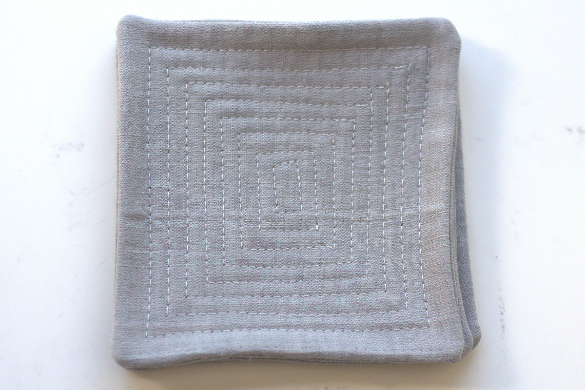 Set of 6 linen coasters