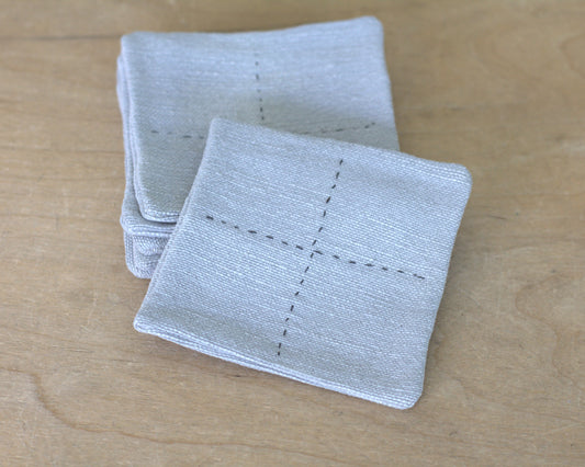 Set of 6 Cotton coasters