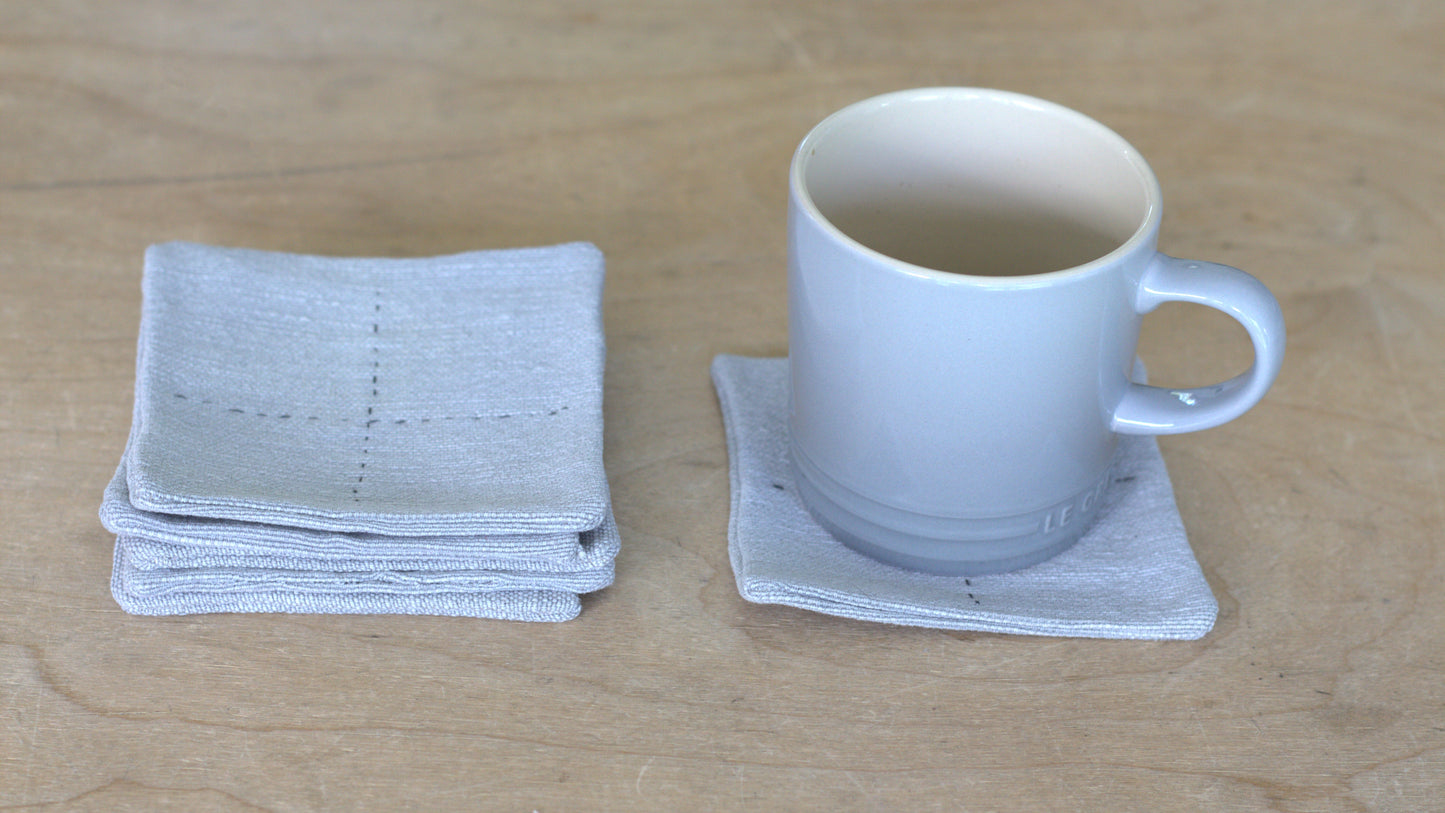 Set of 6 Cotton coasters