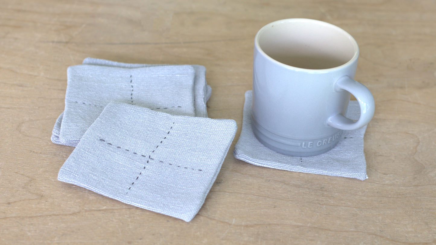 Set of 6 Cotton coasters