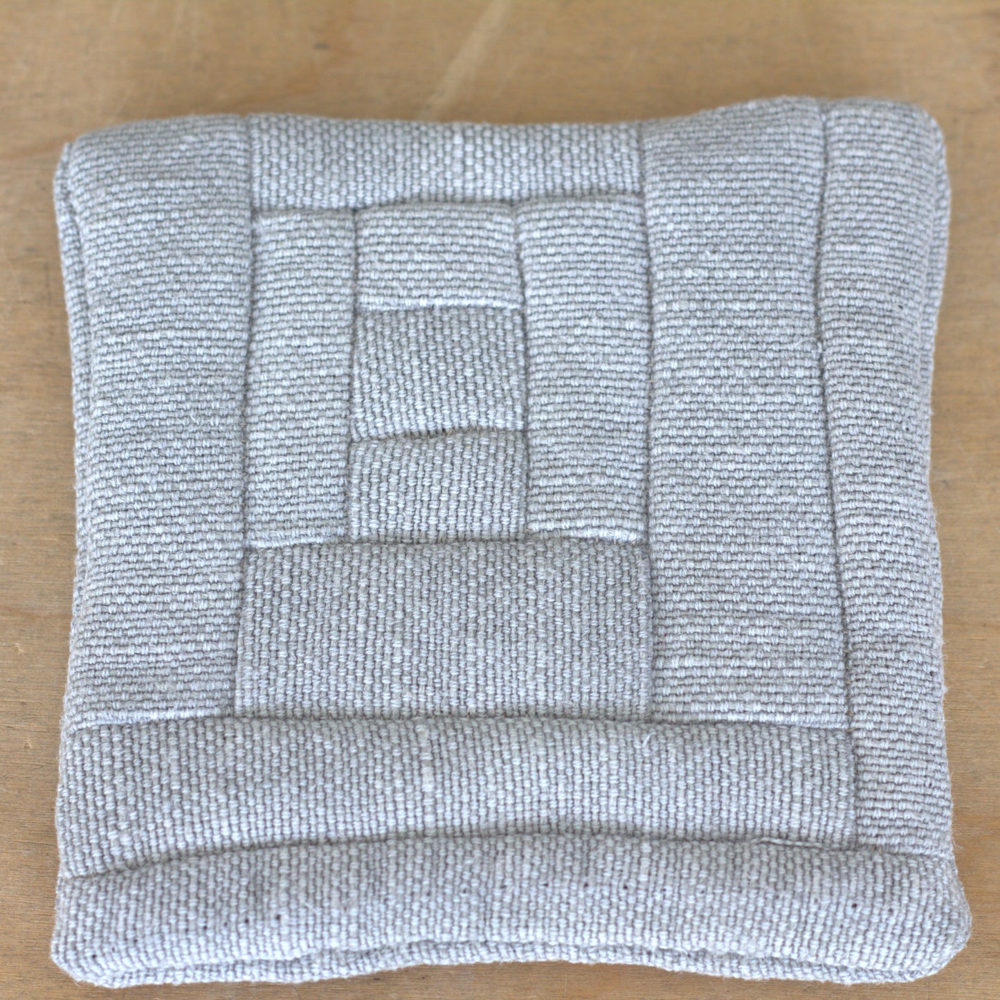 Set of 6 Patchwork Linen Coasters, Minimalist Sustainable Drink Coasters