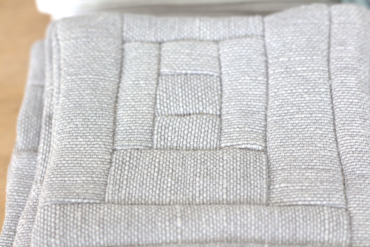 Set of 6 Patchwork Linen Coasters, Minimalist Sustainable Drink Coasters
