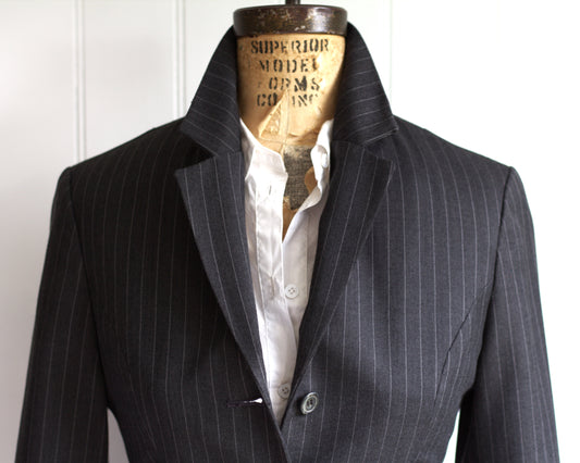 Taylor - pinstripe wool tailored jacket