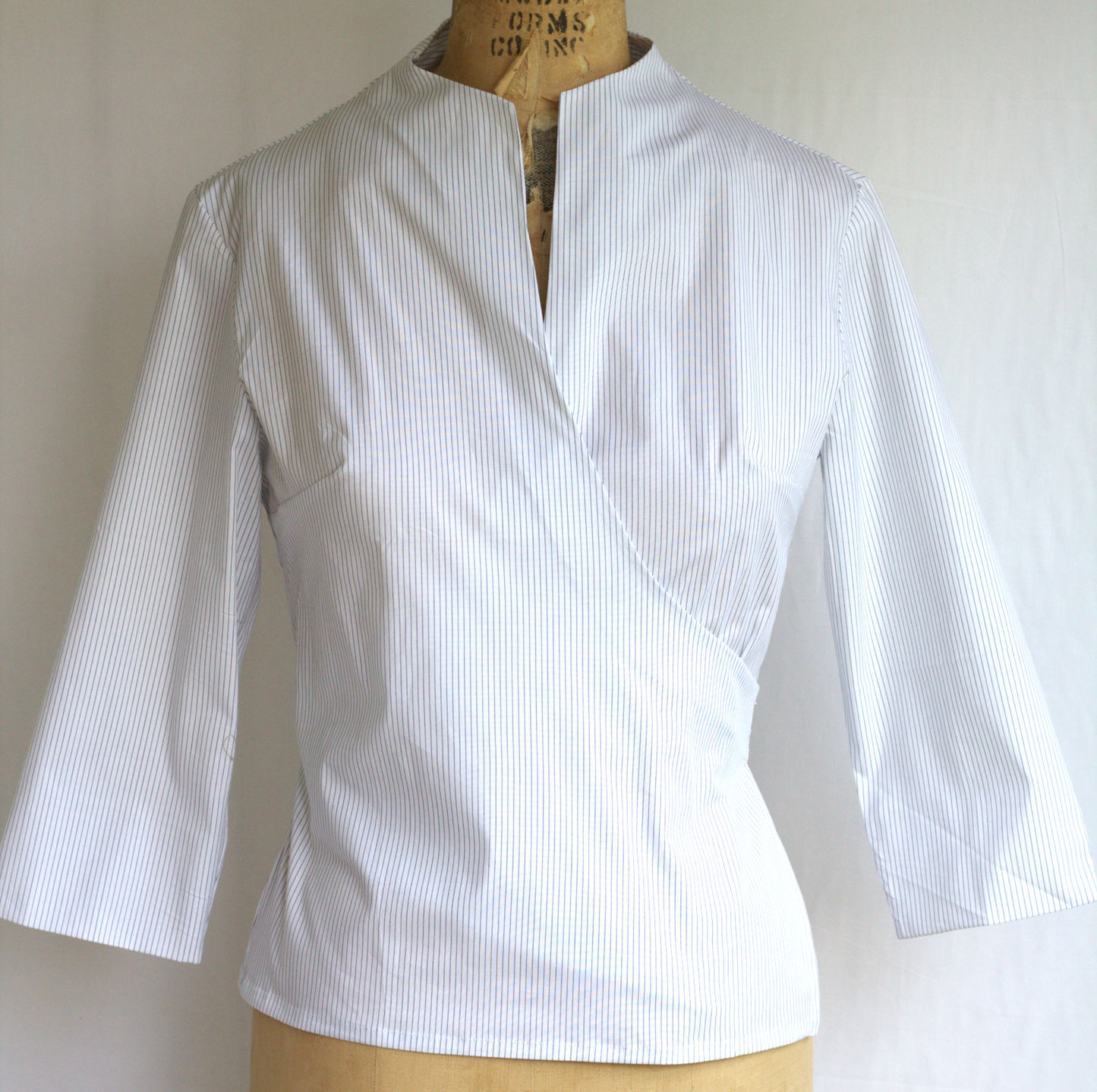 Holly - cotton poplin wrap shirt