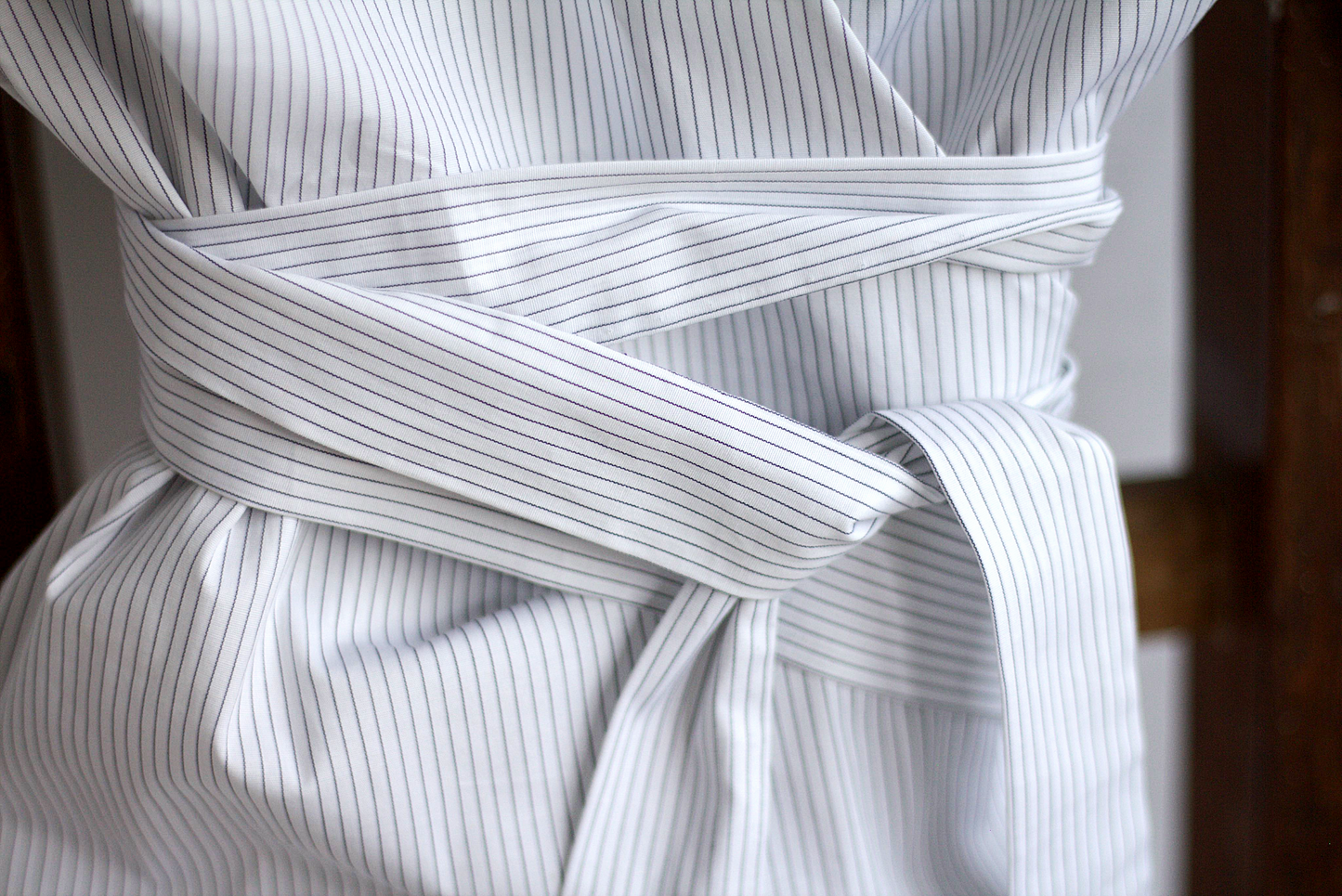 Holly - cotton poplin wrap shirt