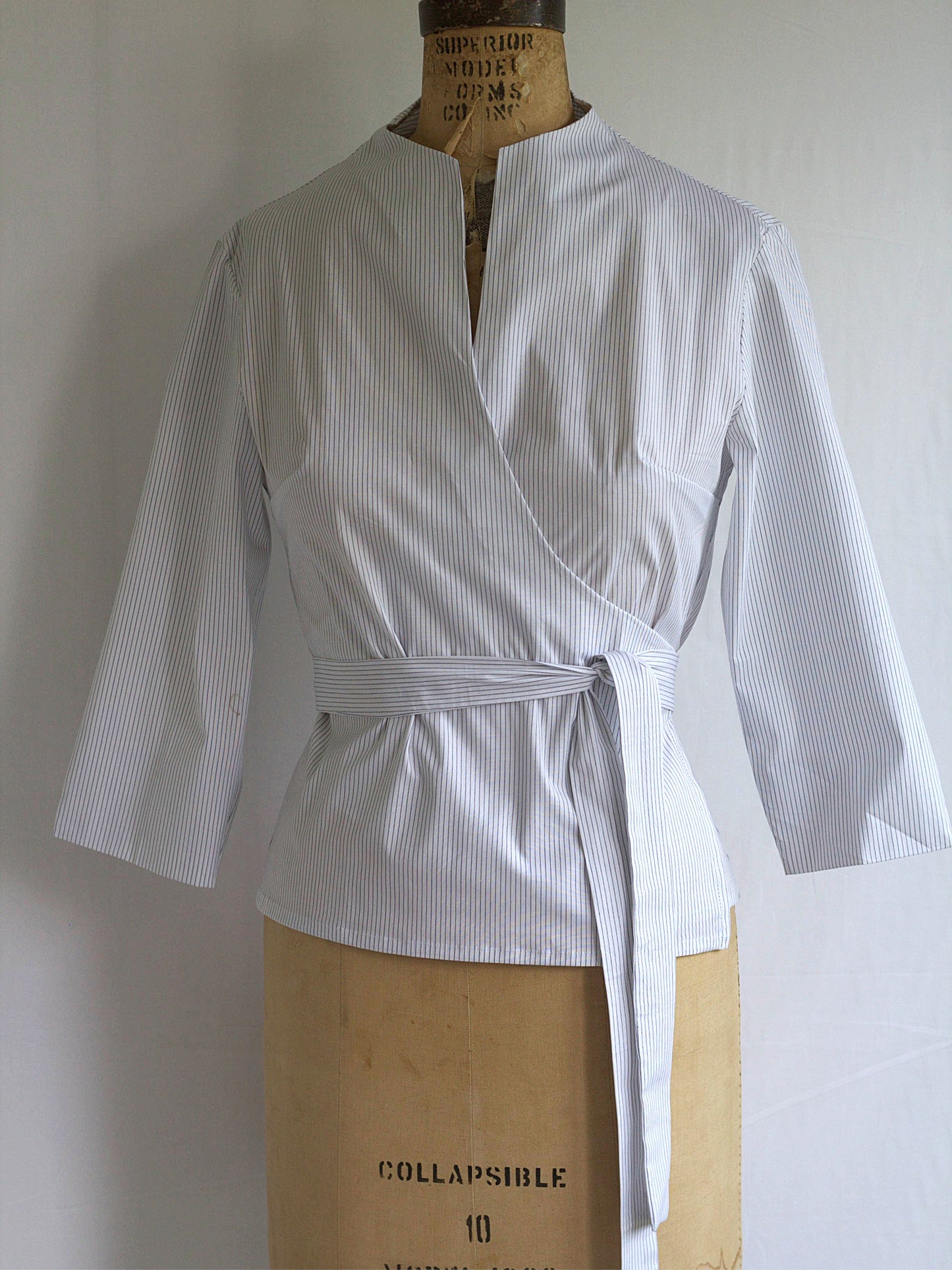Holly - cotton poplin wrap shirt