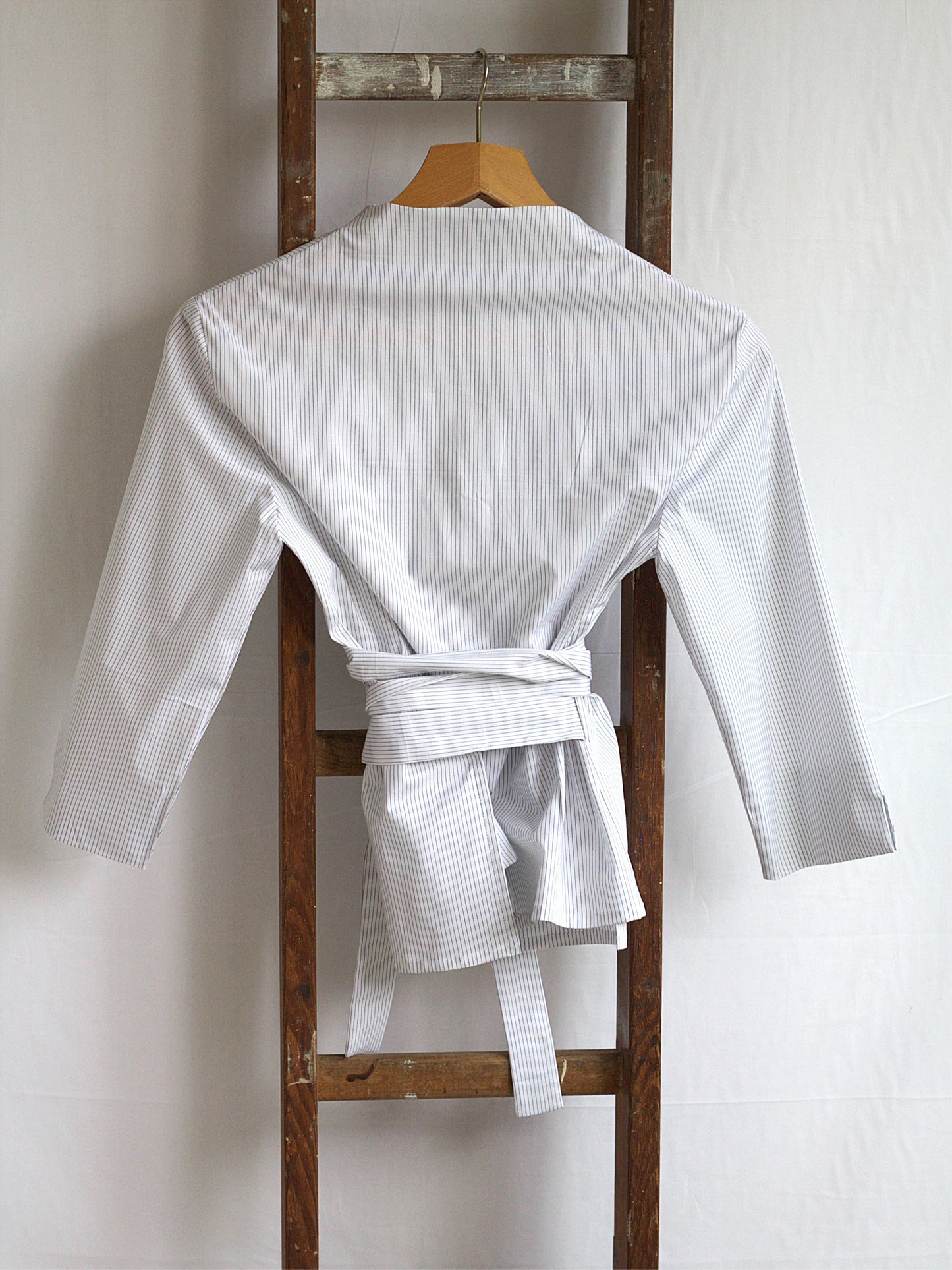 Holly - cotton poplin wrap shirt