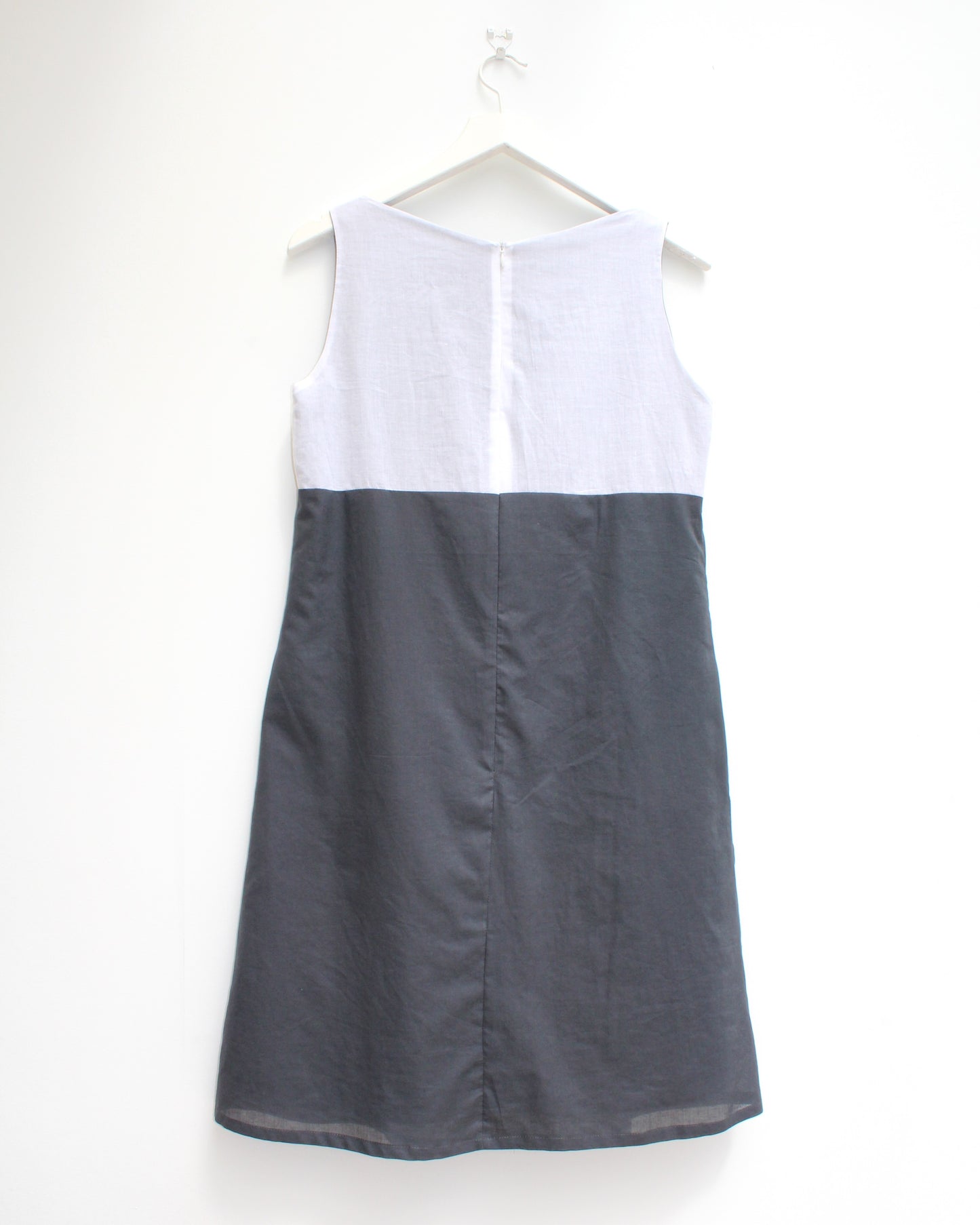 Toni - two tone cotton tunic dress