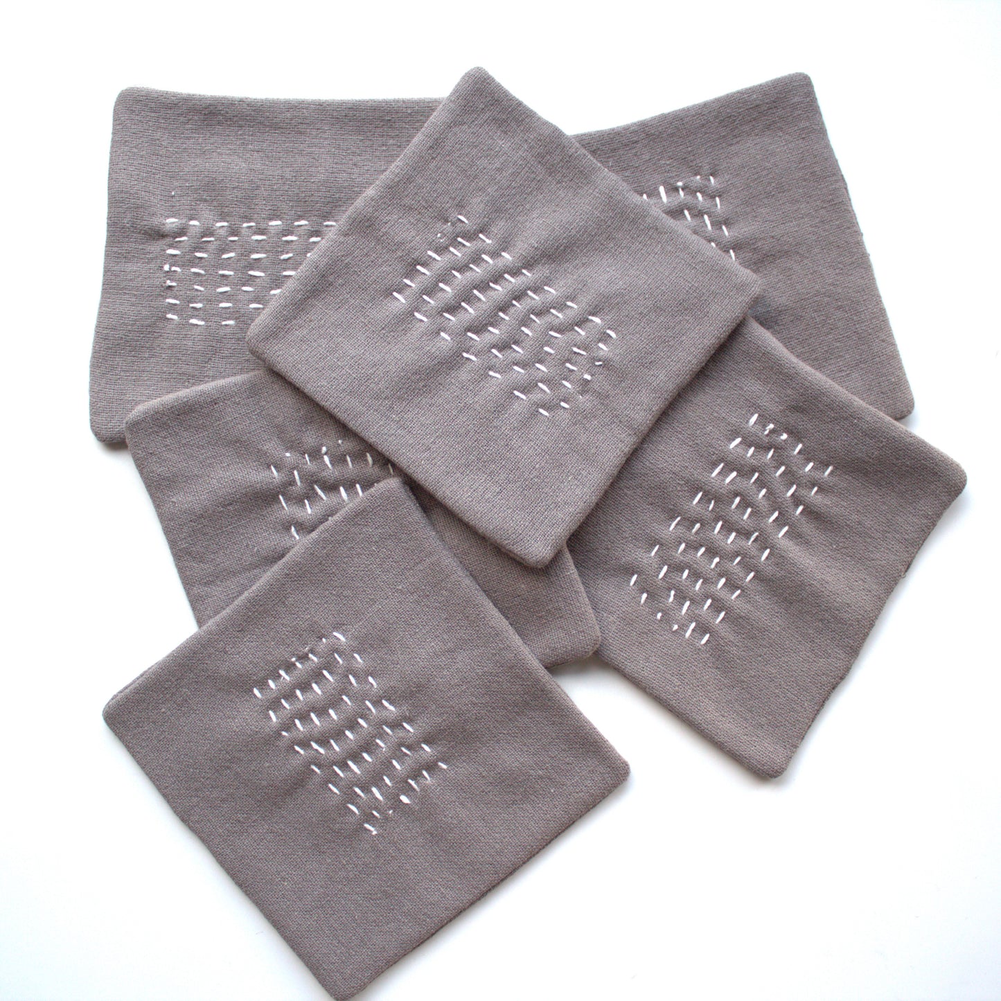 Set of 6 linen coasters