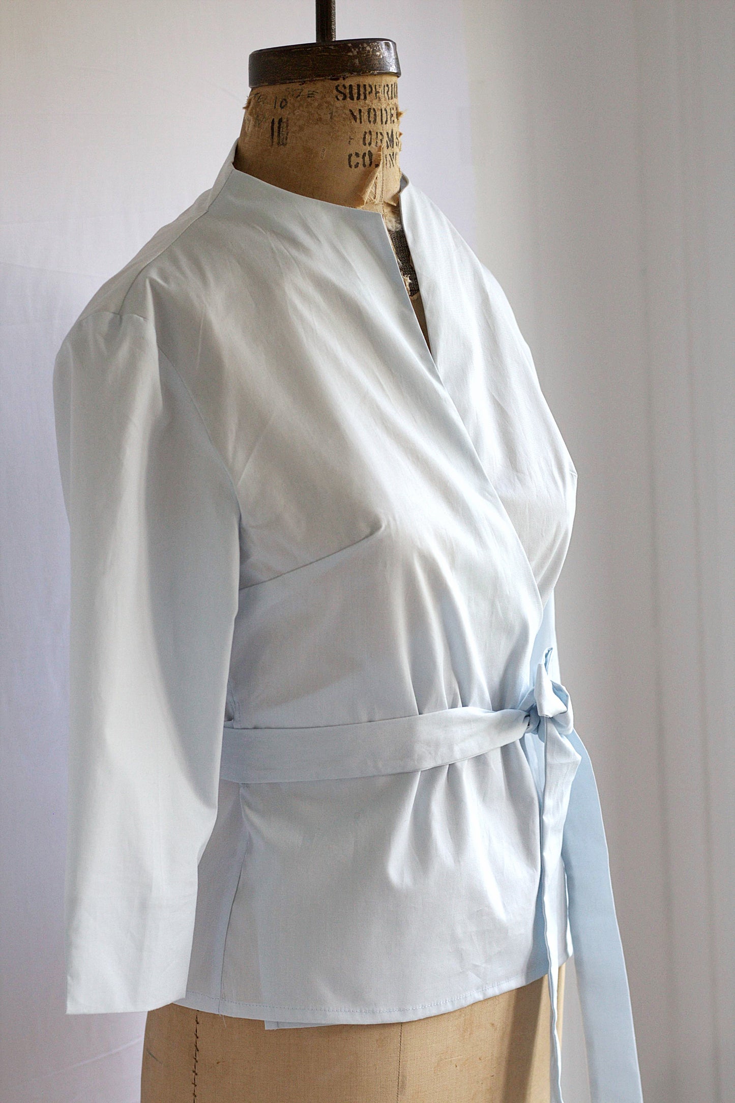 Holly - cotton poplin wrap shirt