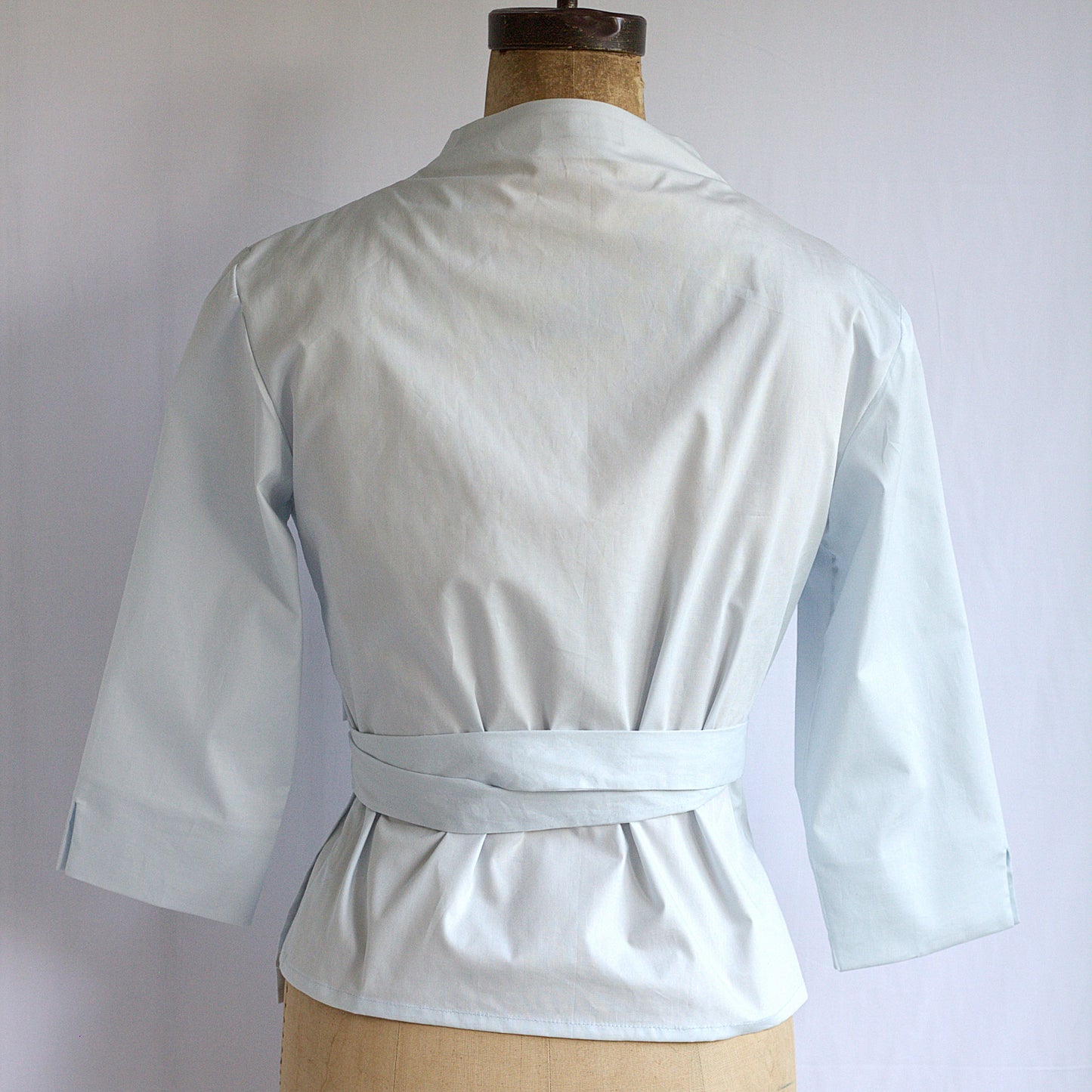 Holly - cotton poplin wrap shirt