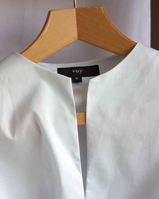 Holly - cotton poplin wrap shirt