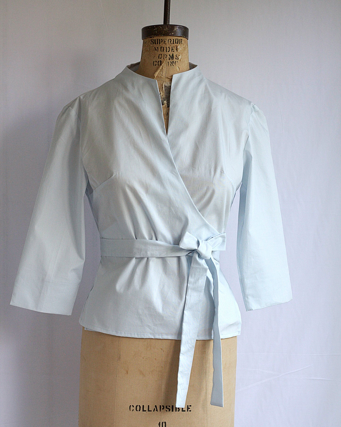 Holly - cotton poplin wrap shirt