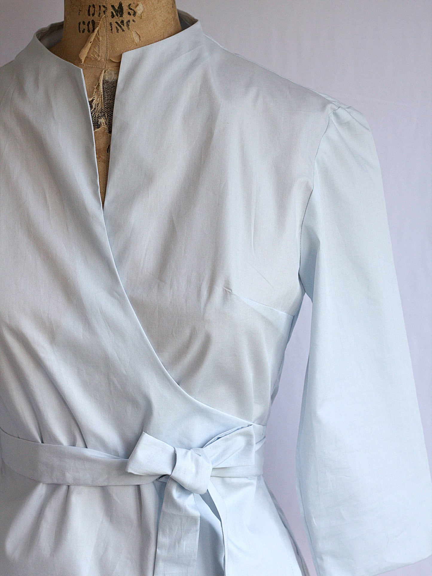 Holly - cotton poplin wrap shirt