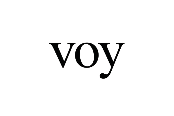 voy logo using Times New Roman font