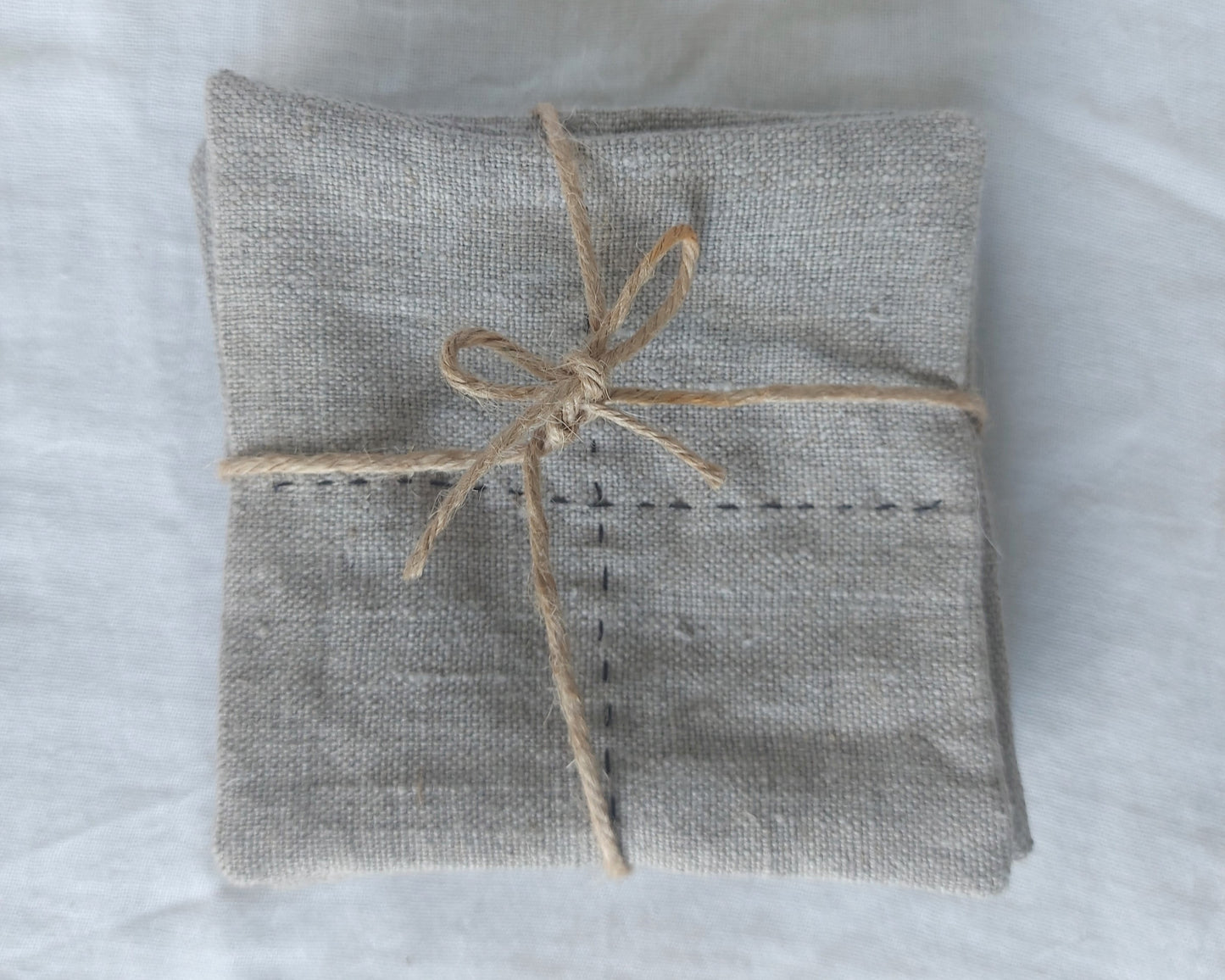 Set of 6 linen coasters