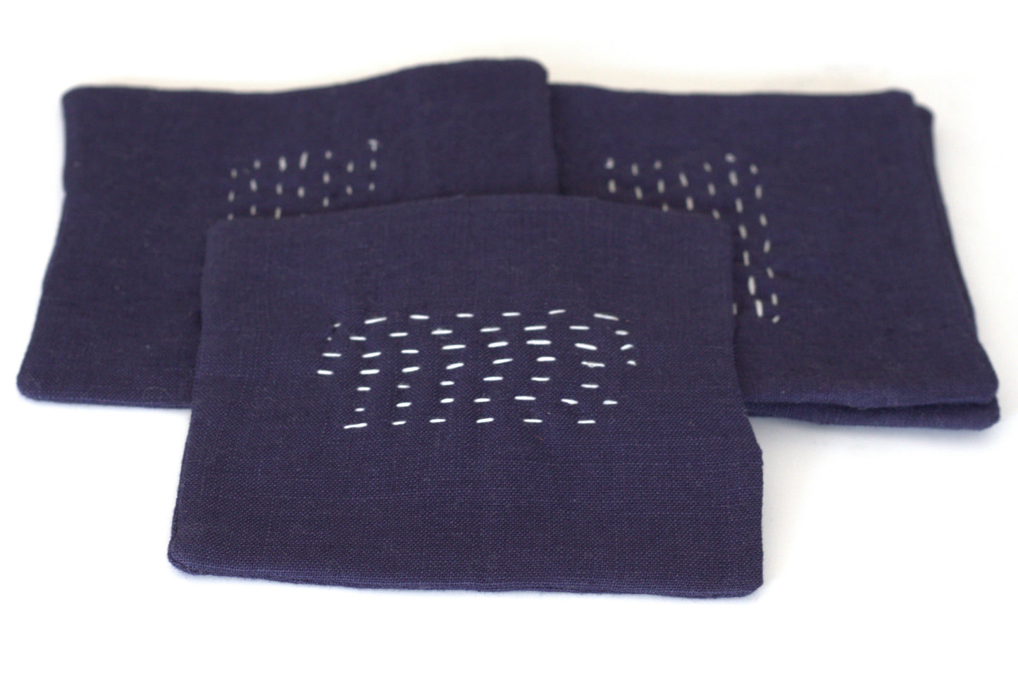Set of 6 linen coasters
