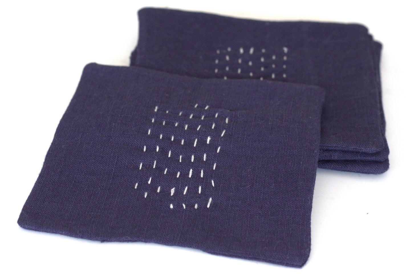 Set of 6 linen coasters
