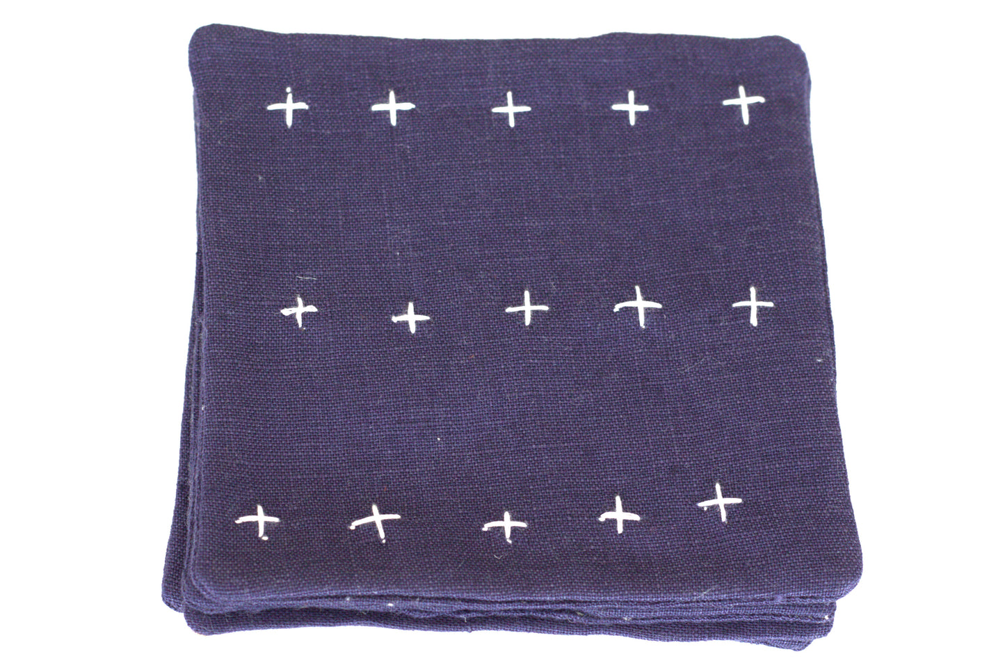 Set of 6 linen coasters