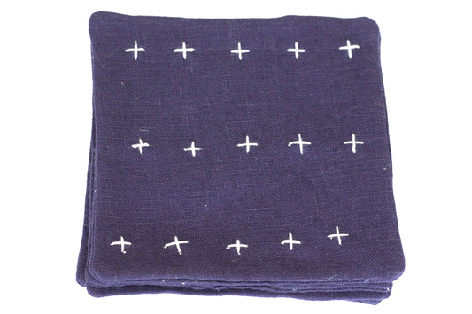 Set of 6 linen coasters