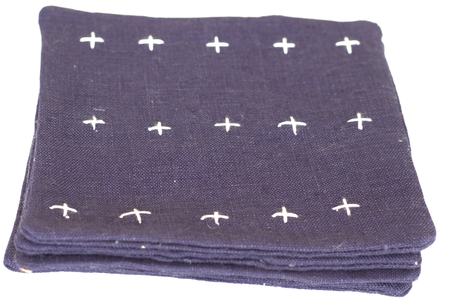 Set of 6 linen coasters