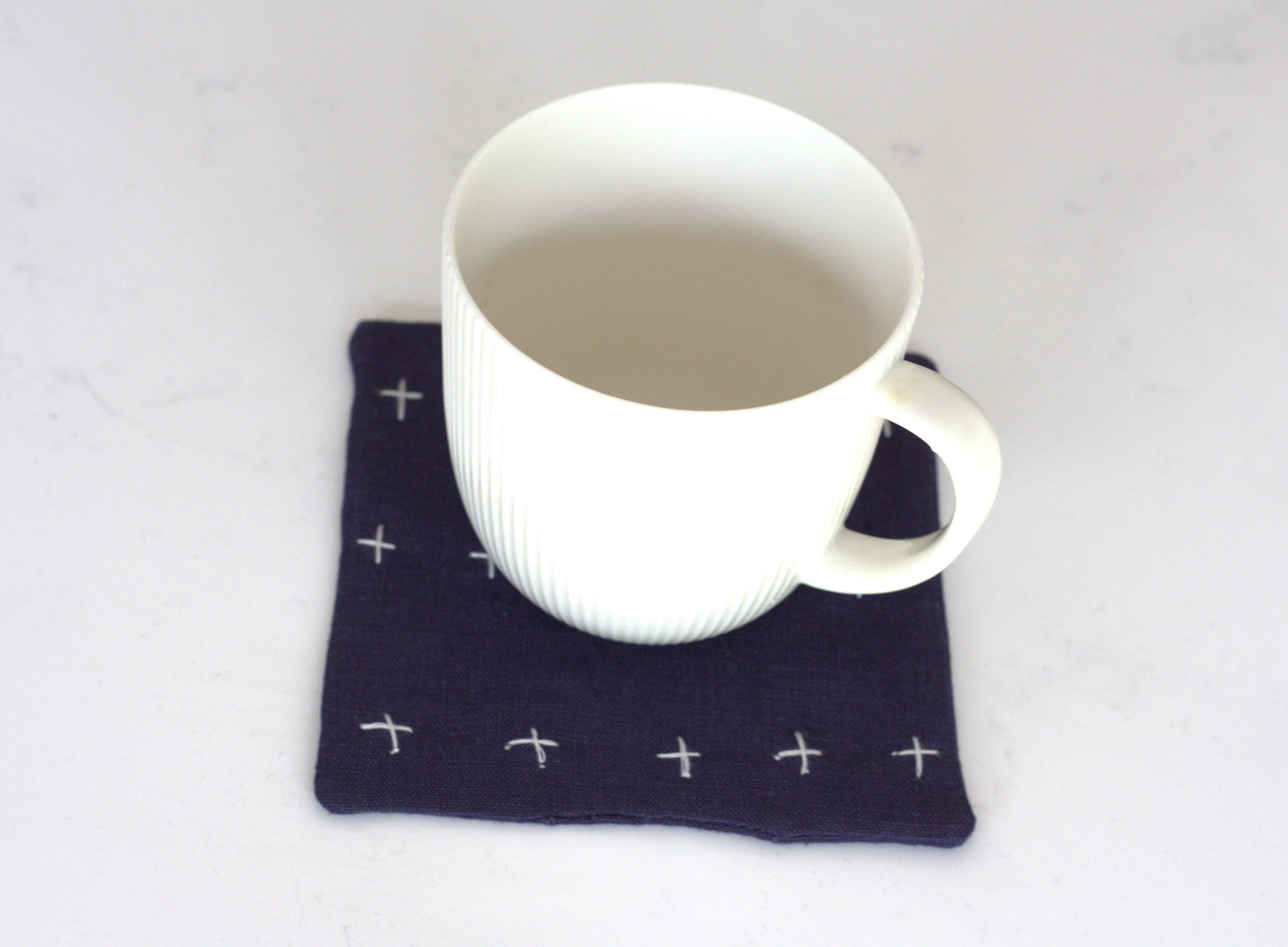 Set of 6 linen coasters