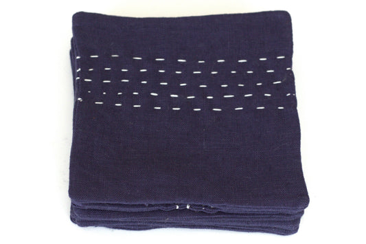 Set of 6 linen coasters