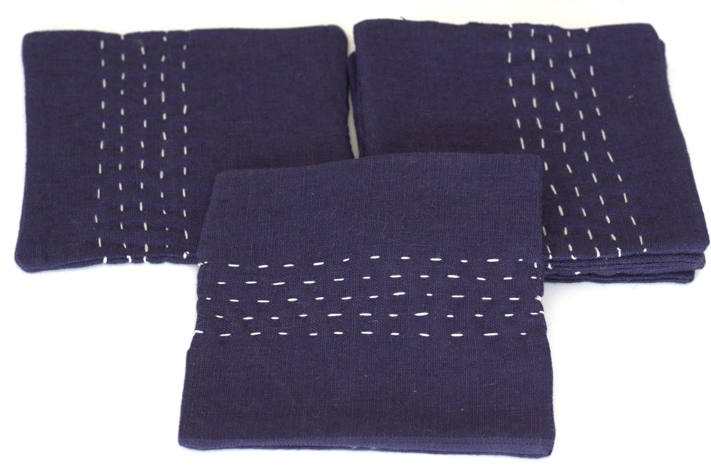 Set of 6 linen coasters