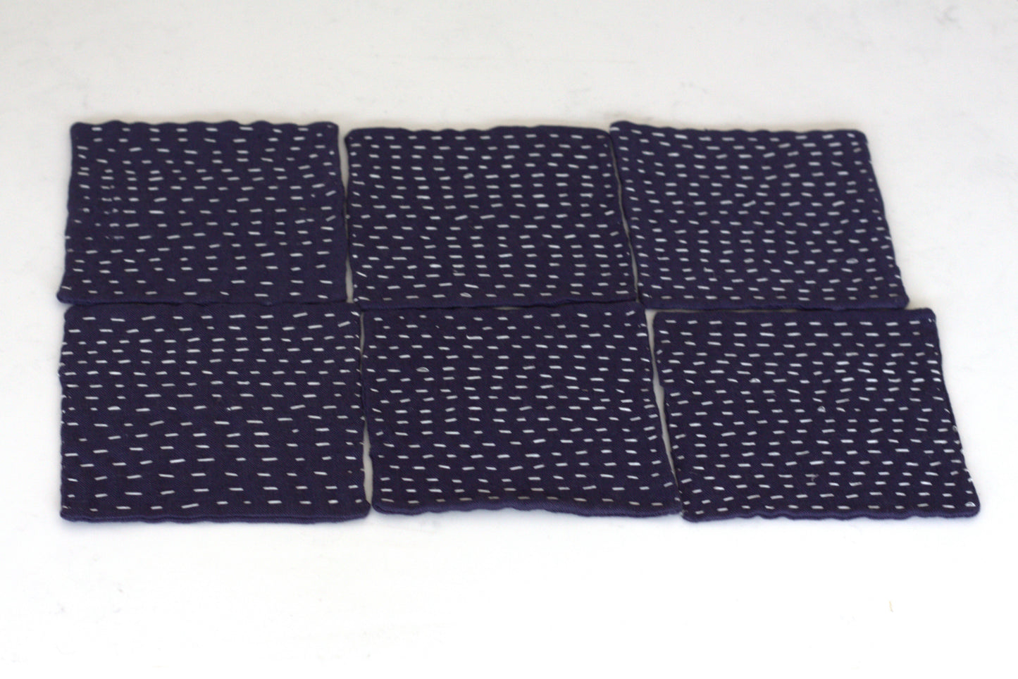 Set of 6 linen coasters