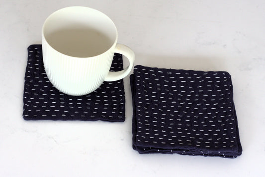 Set of 6 linen coasters
