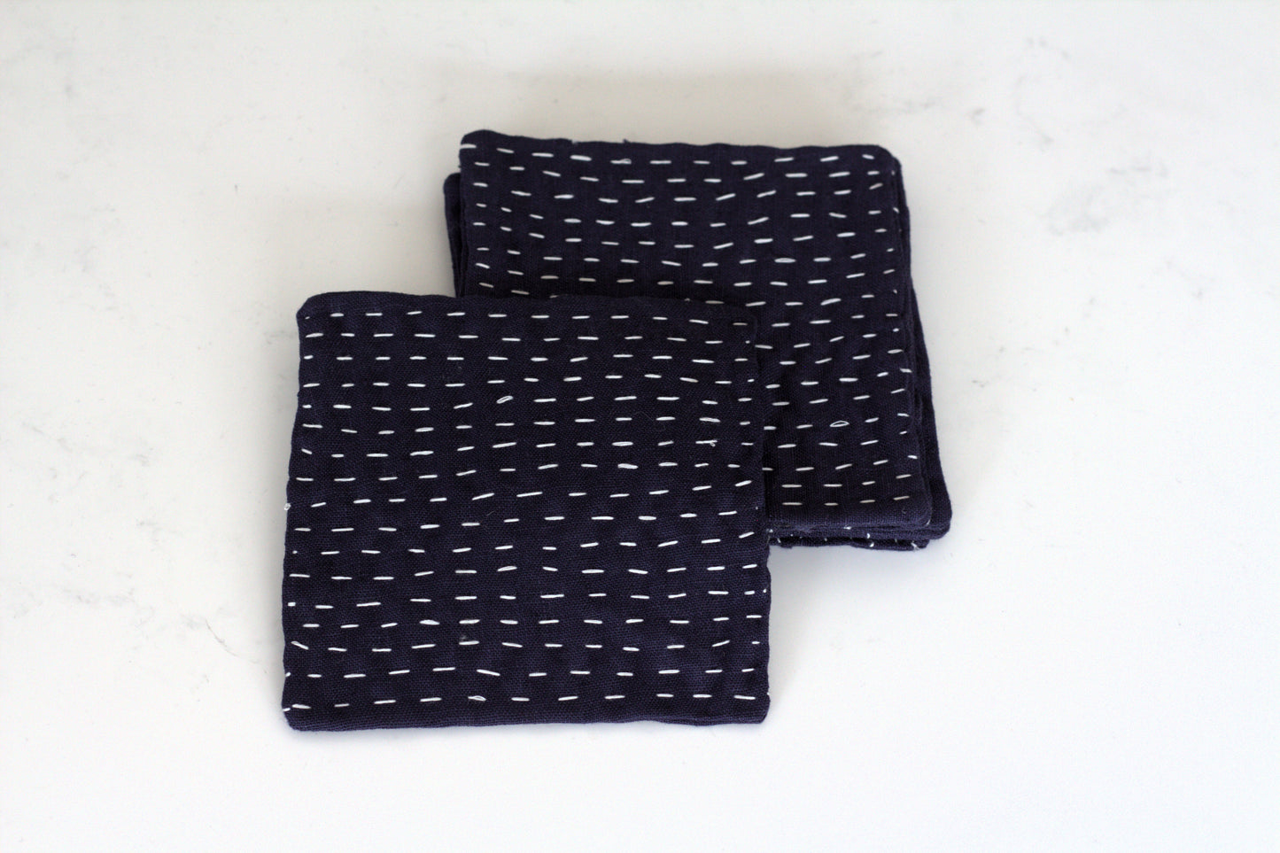 Set of 6 linen coasters