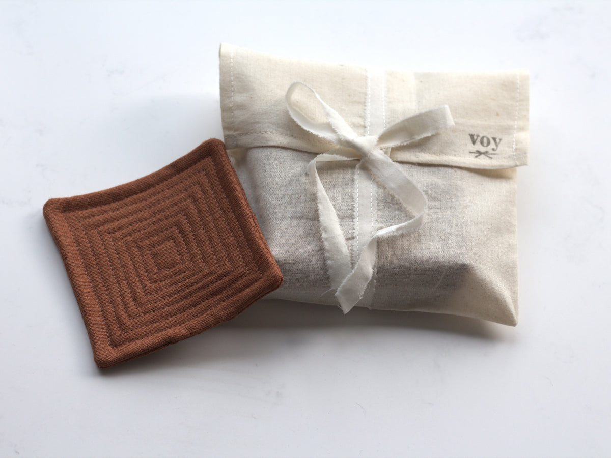 Set of 6 linen coasters