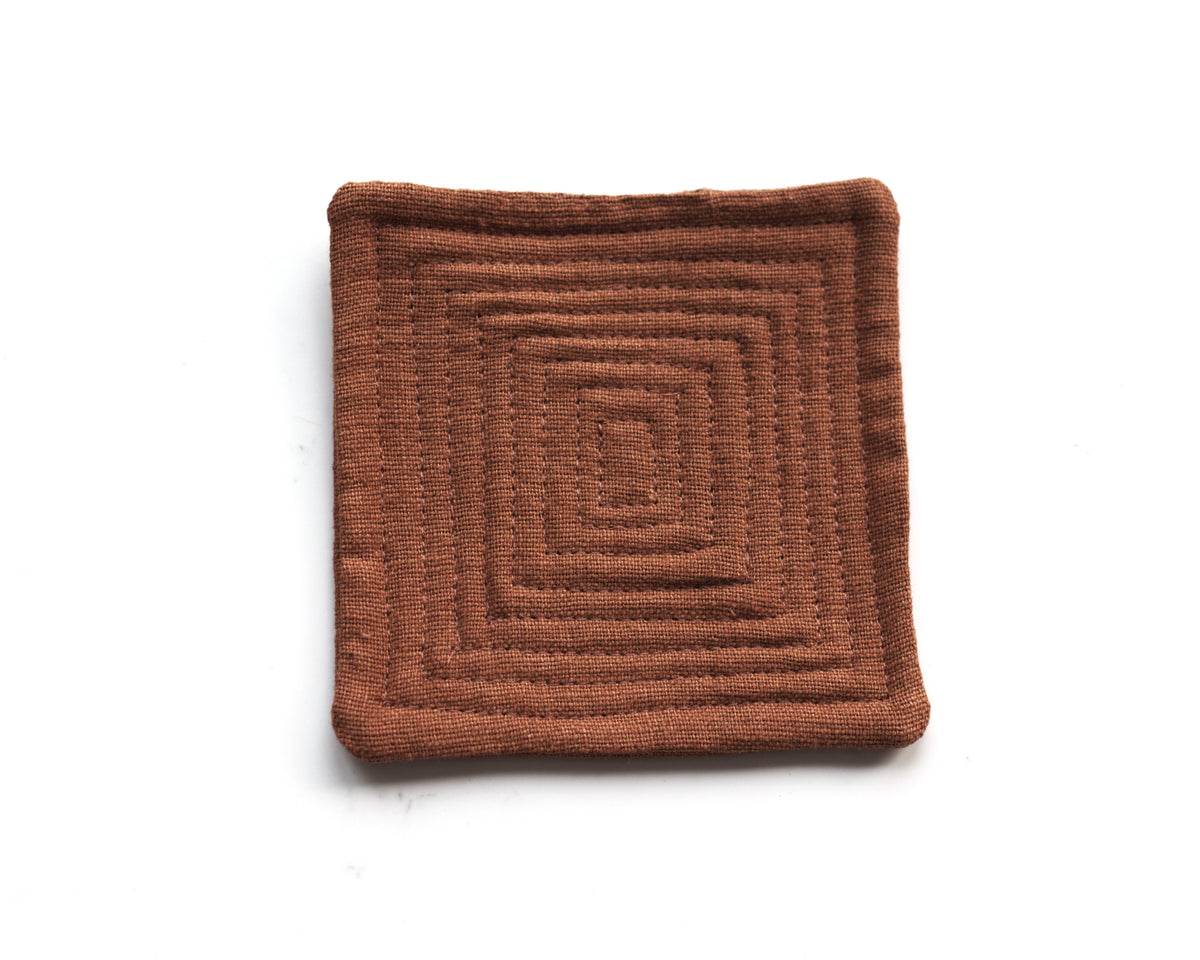 Set of 6 linen coasters