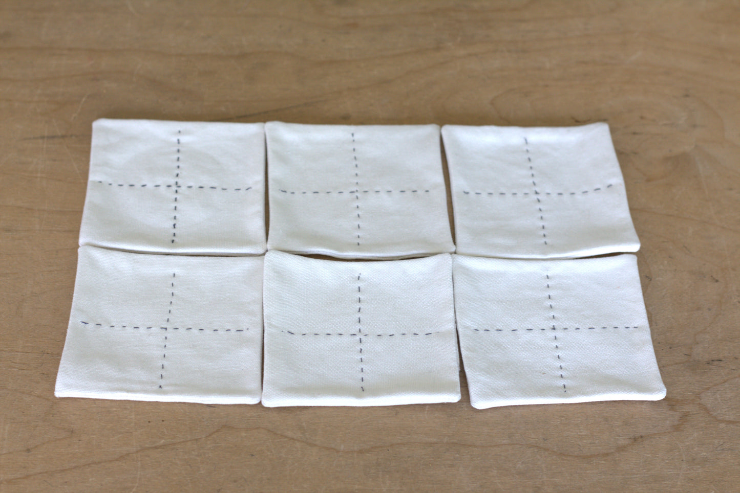 Set of 6 Cotton coasters