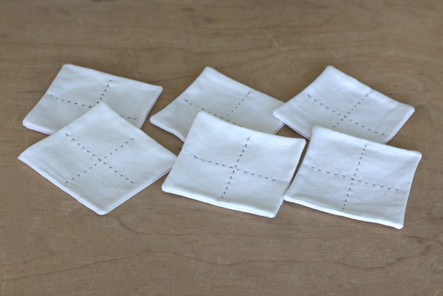 Set of 6 Cotton coasters
