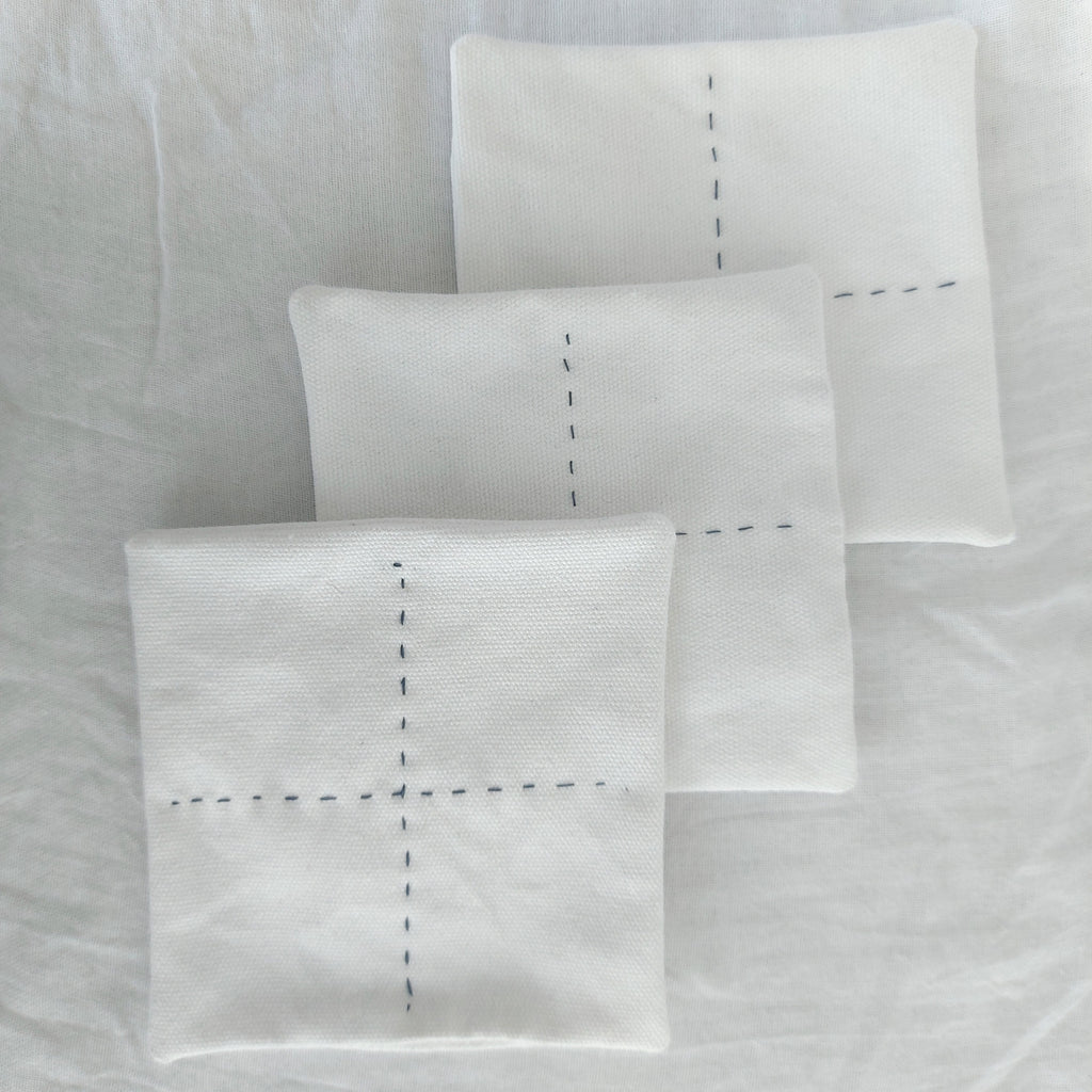 Set of 6 linen coasters