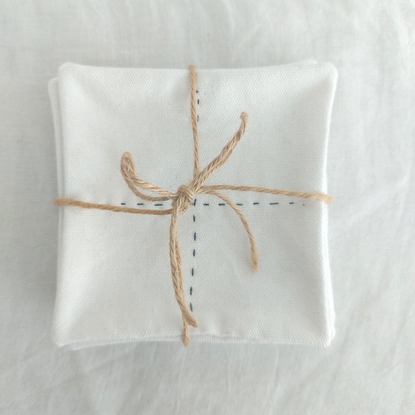 Set of 6 linen coasters